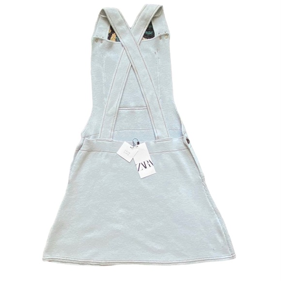 Zara Mini Dress Knit Overalls Mini Dress Blue S - Picture 9 of 15